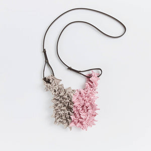 Mini Shoulder Bag with Leather Strap - BiColor