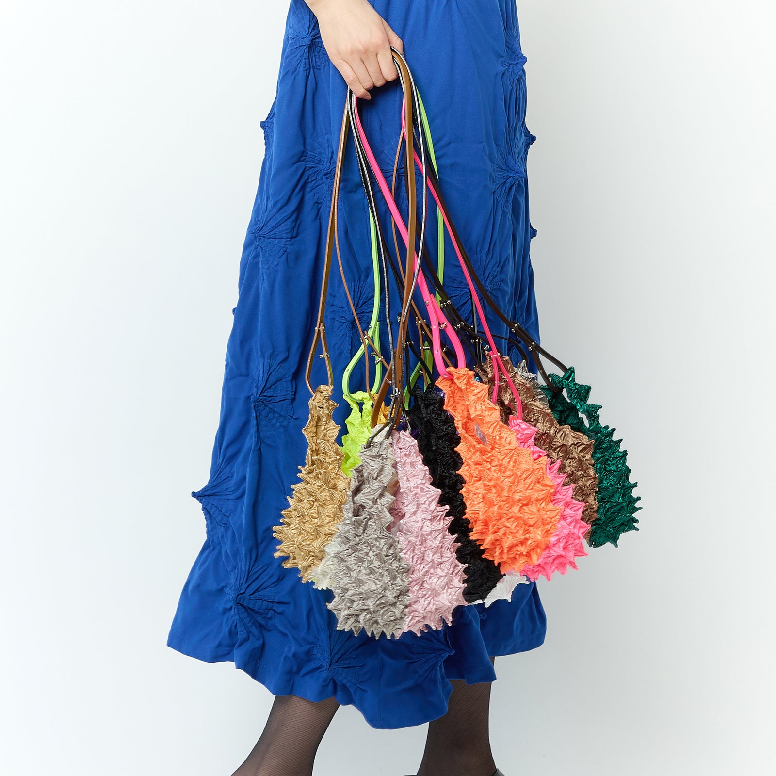 Mini Shoulder Bag with Leather Strap - BiColor