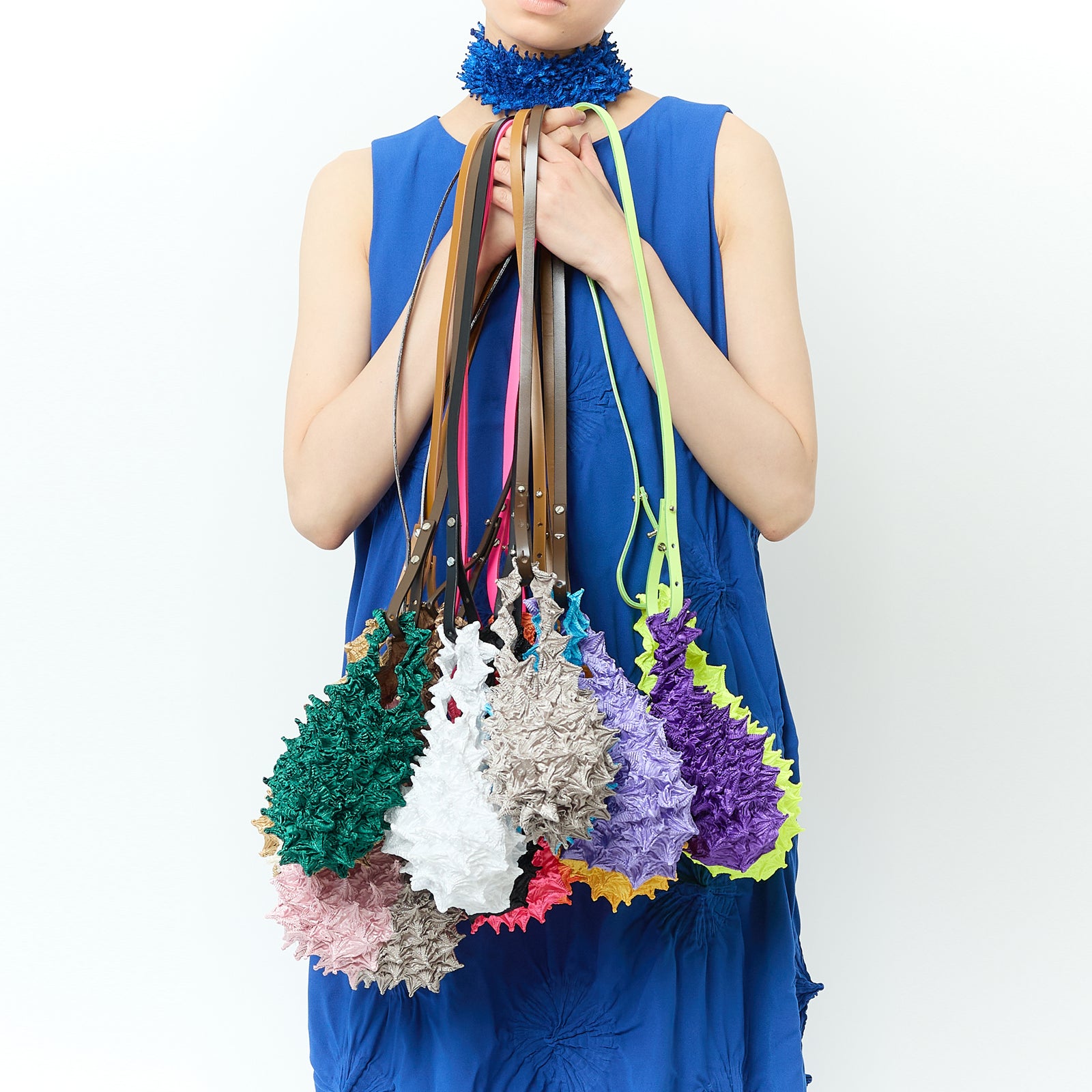 Mini Shoulder Bag with Leather Strap - BiColor