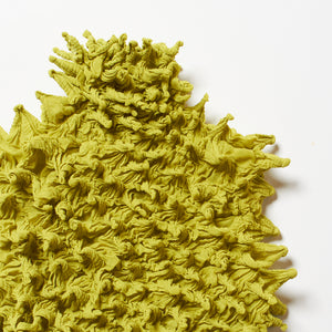 Spiky Shibori Sleeveless Turtleneck Top - Solid Color