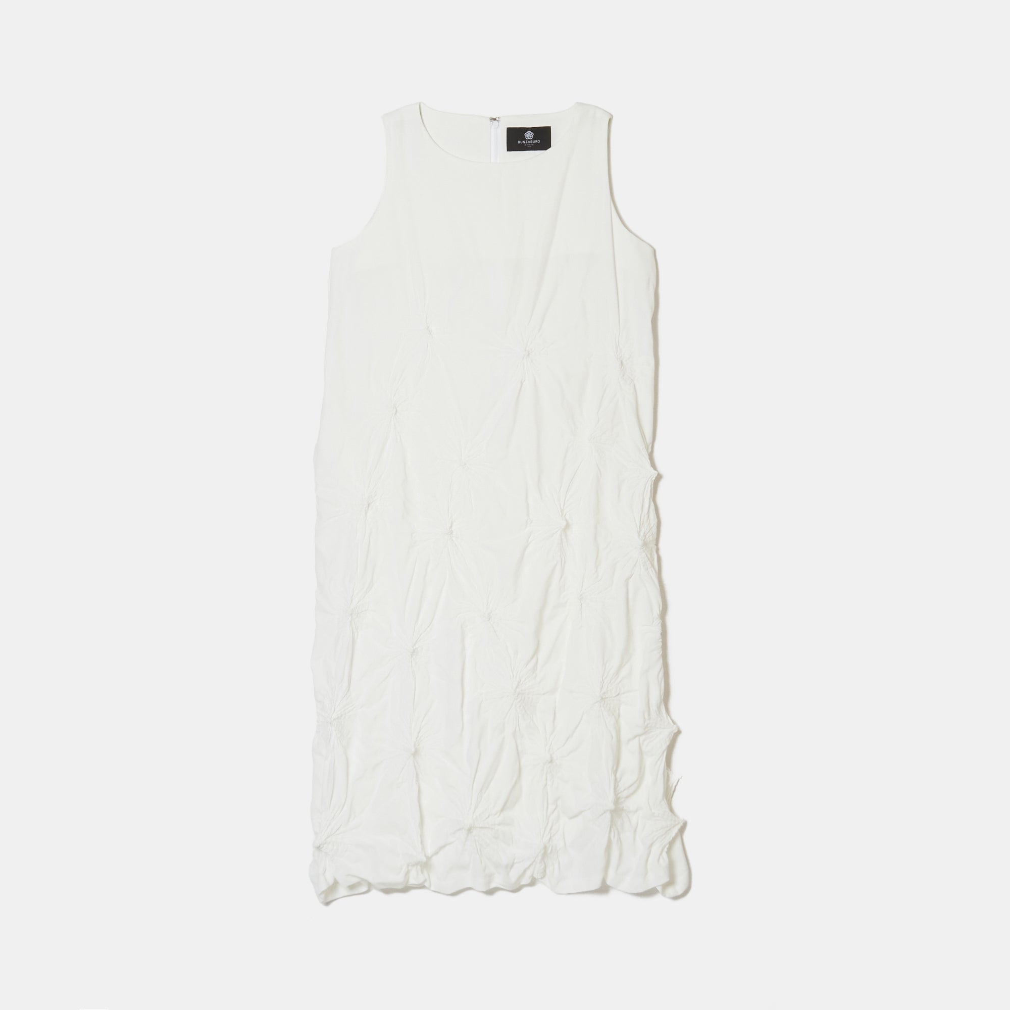 Rolled-Up Shibori Sleeveless Dress, Amundsen/Solid Color