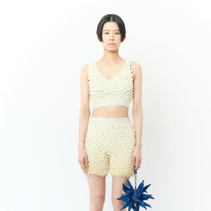 Spiky Shibori Bra-Top Solid Color