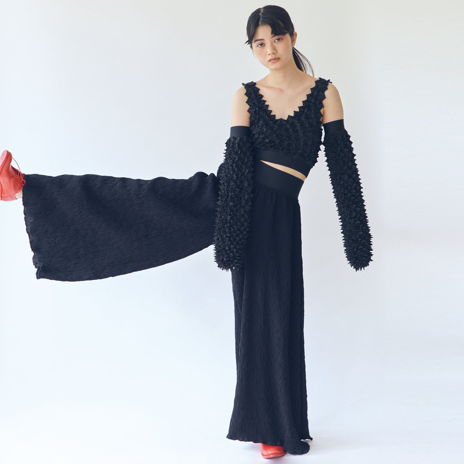 Wavy Super Wide Flared Pants