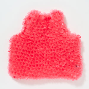 ボタタンクルーネックトップス スリーブレス