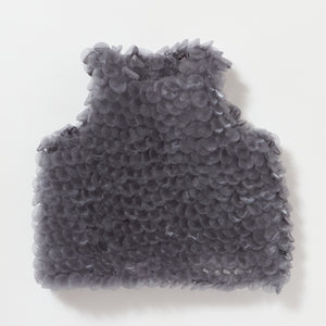 ボタタンクルーネックトップス スリーブレス