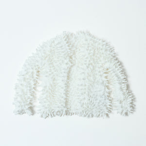 ツンツンのショートカーディガン シフォン/無地