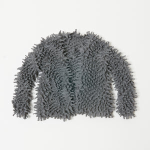 ツンツンのショートカーディガン シフォン/無地