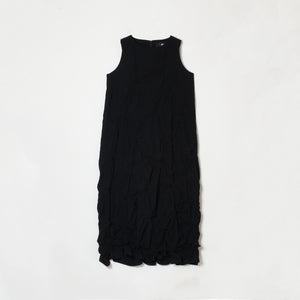 Rolled-Up Shibori Sleeveless Dress, Amundsen/Solid Color
