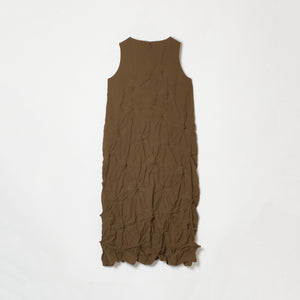 Rolled-Up Shibori Sleeveless Dress, Amundsen/Solid Color