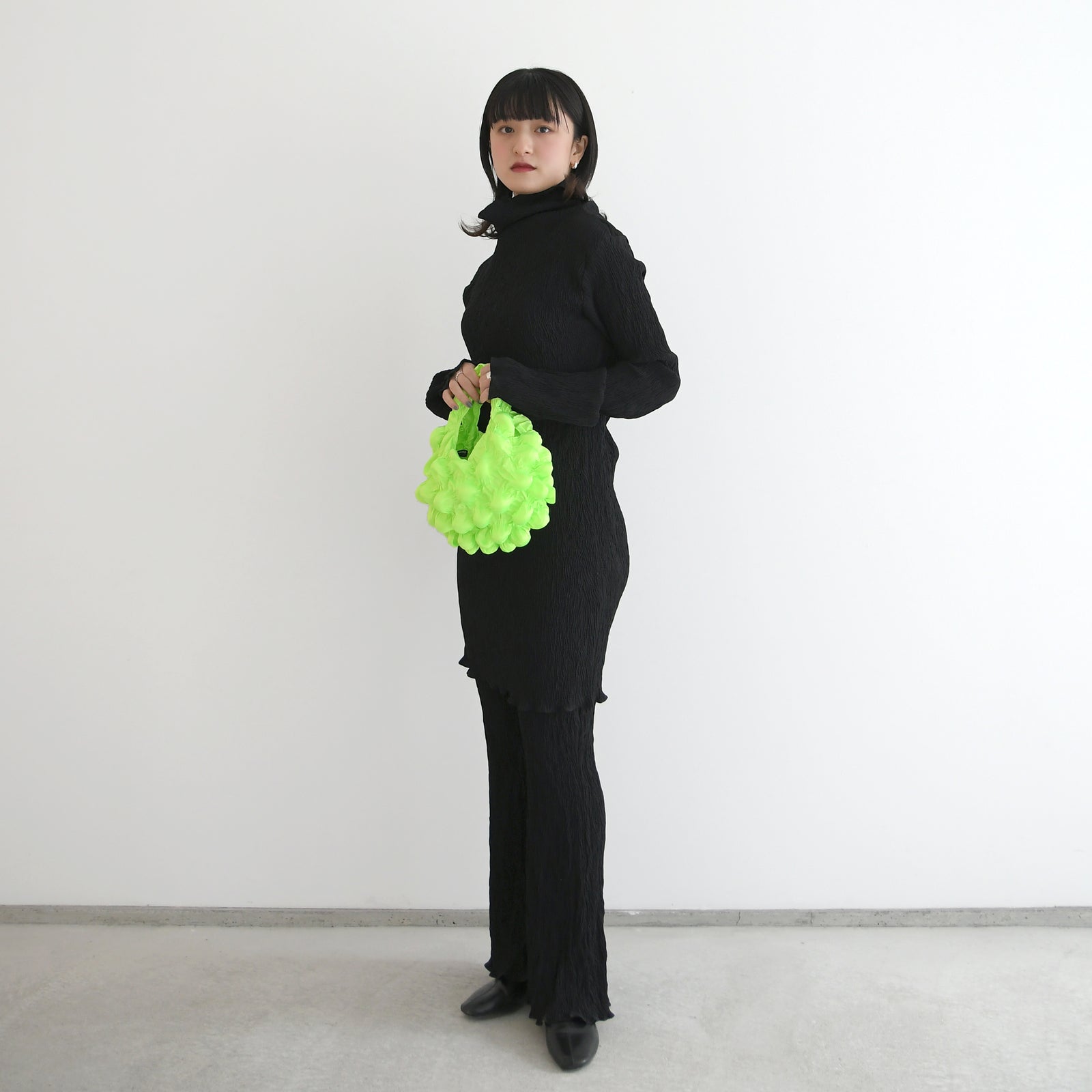Large Pom-Pom Bags Satin