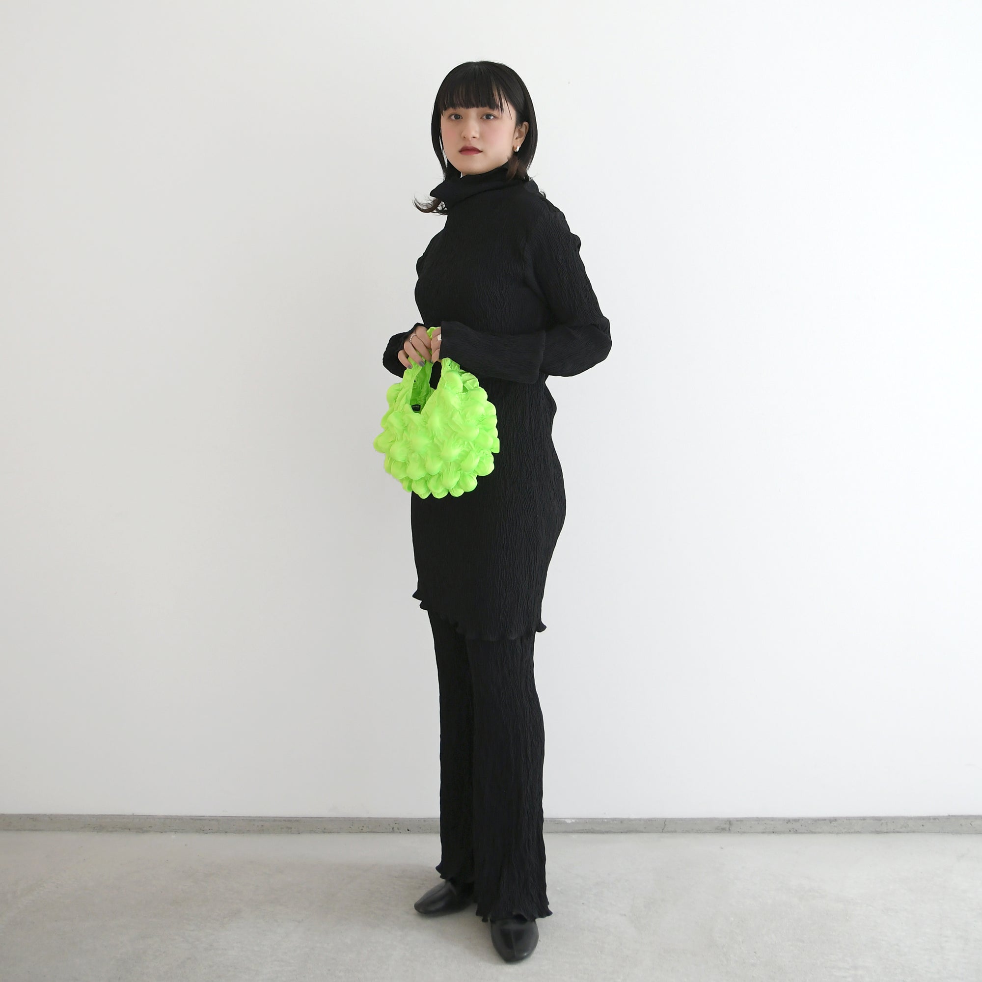 Large Pom-Pom Bags Satin