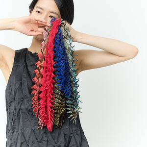 Spiky Shibori Small Scarf/Pocket Handkerchief