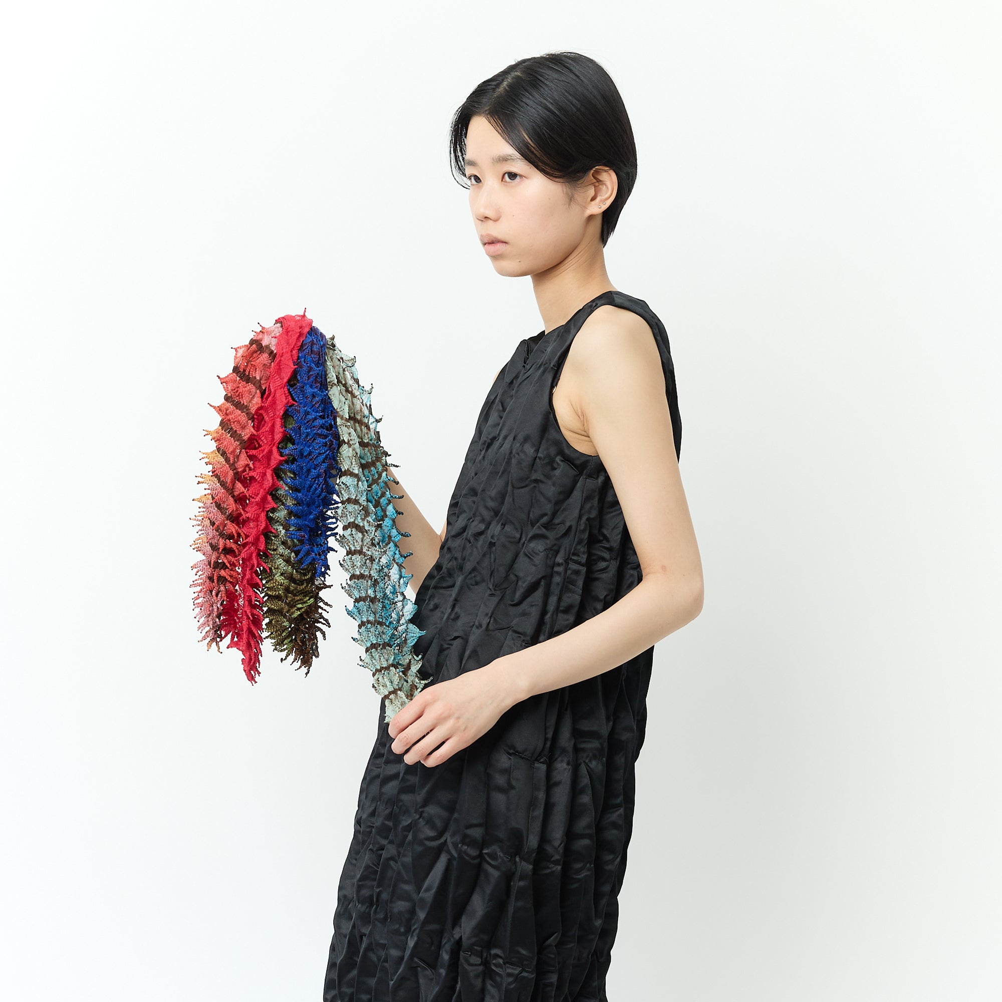 BUNZABURO 文三郎☆真ん中ツンツンのスカーフ ブラック ツンツンのプチスカーフ/ポケットチーフ - BUNZABURO