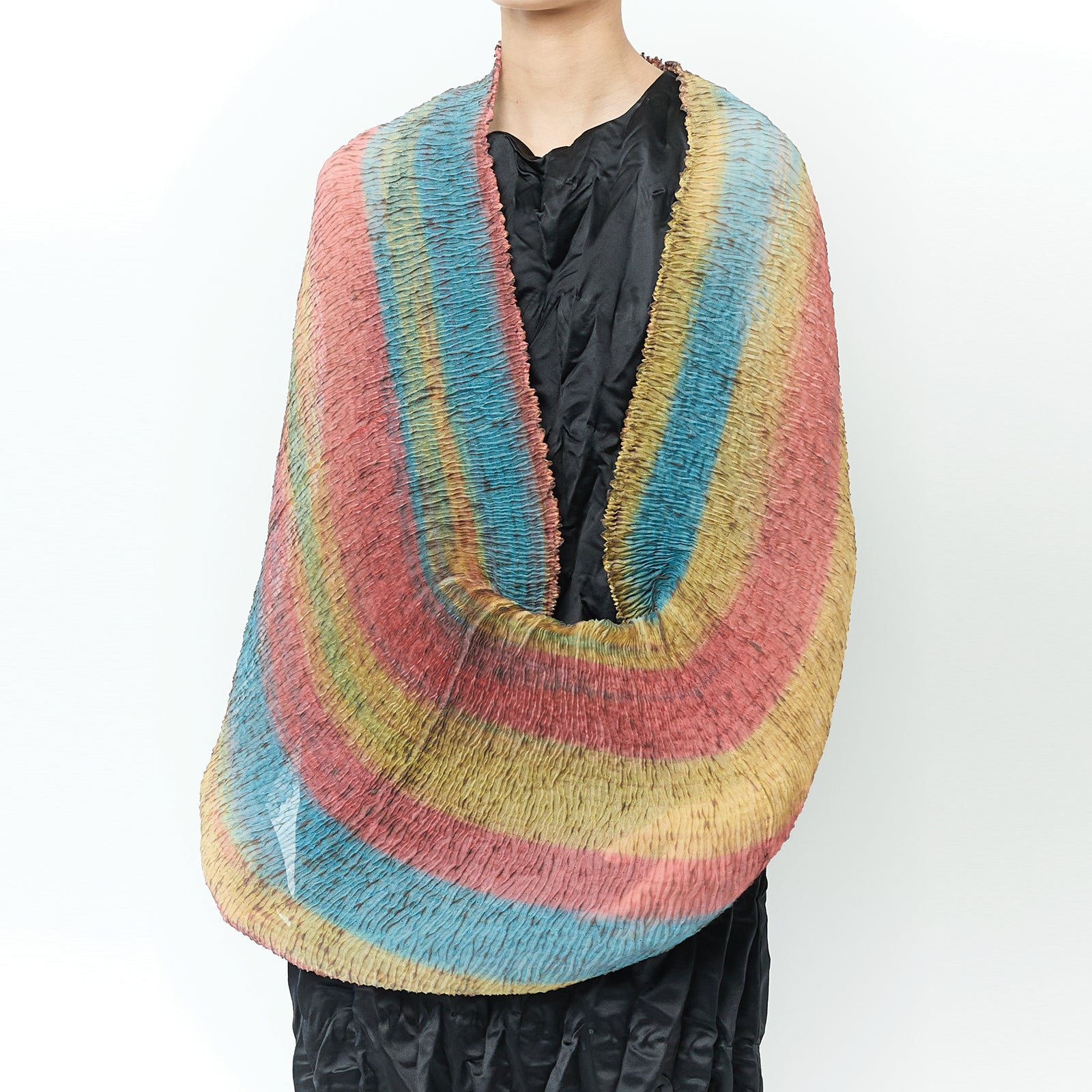 Wavy Silk Circular Scarf