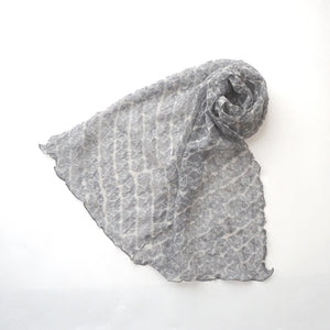 Lace Scarf with Full Bai Shibori Narrow Width