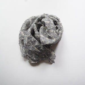 Lace Scarf with Full Bai Shibori Narrow Width