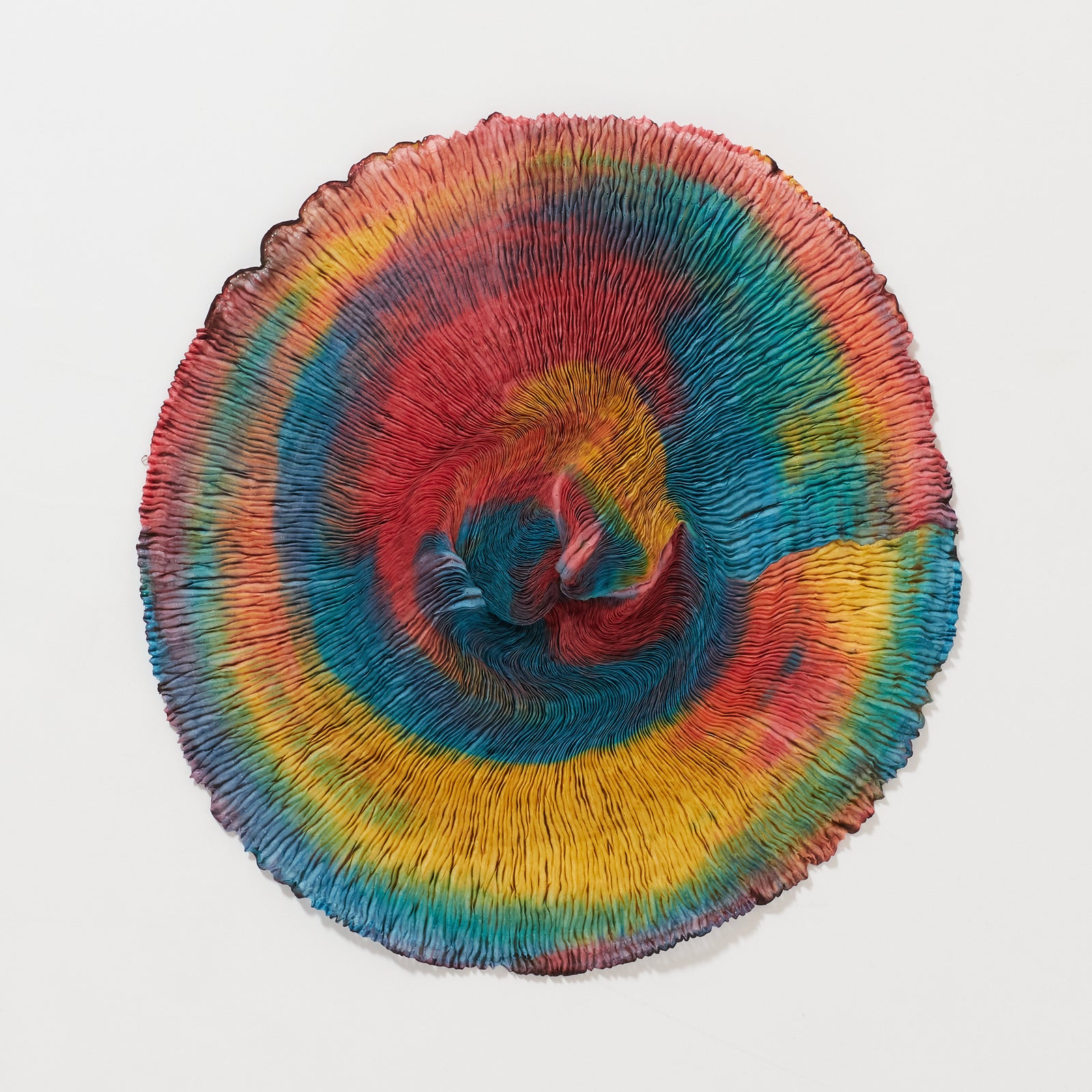 なみなみ模様の輪スカーフ レインボーカラー