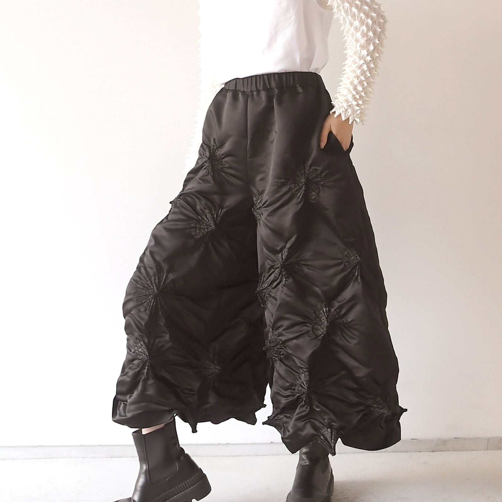 Rolled-up Shibori Pants