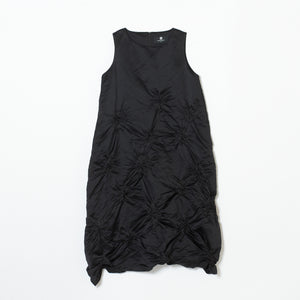 Rolled-up Shibori Sleeveless Dress