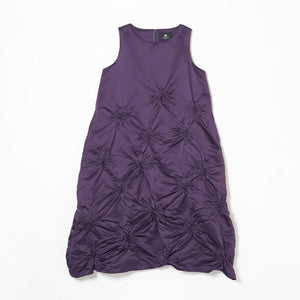 Rolled-up Shibori Sleeveless Dress