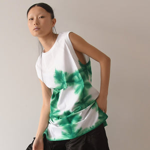 Itajime Shibori Sleeveless T-Shirt - Sekka Shibori