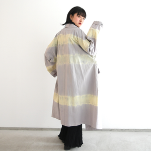 Horizontal Shibori Spring Coat