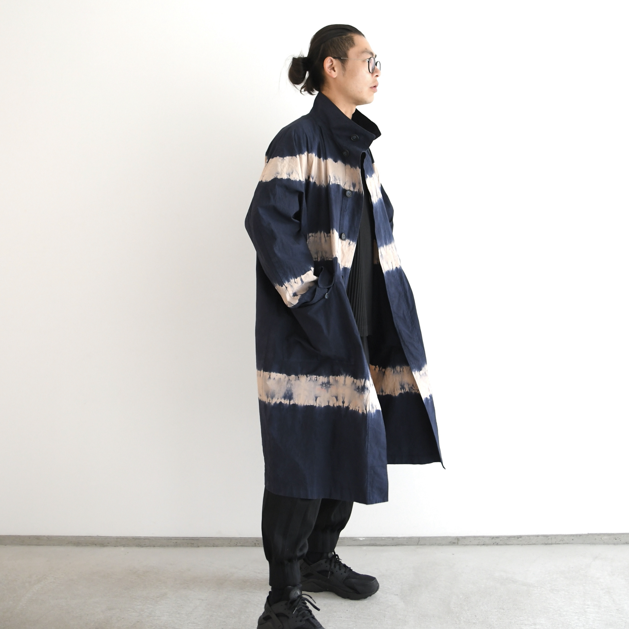 Horizontal Shibori Spring Coat